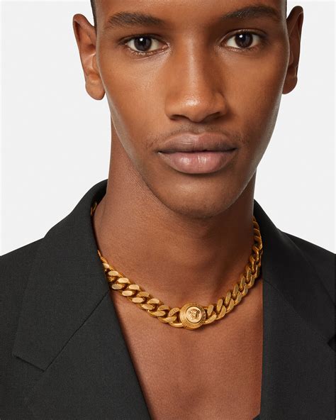 versace medusa black high top seude|Versace Medusa necklace.